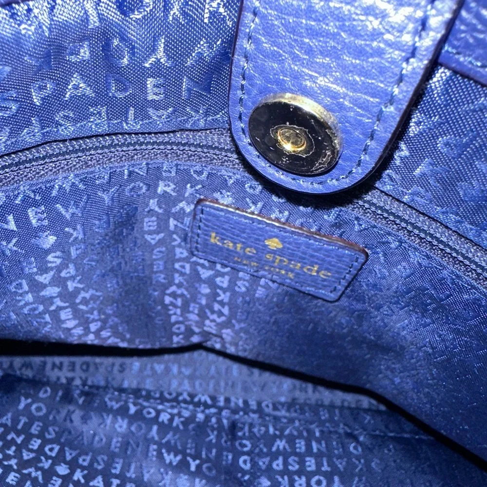 Kate Spade Pebbled Leather Purse & Wallet - Blue - Picture 5 of 12